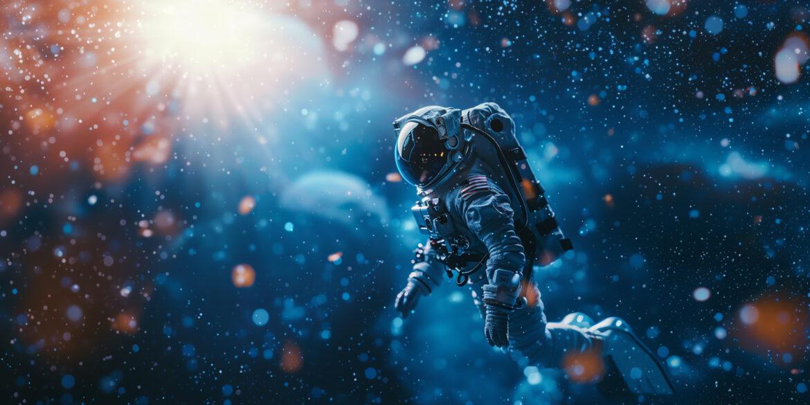 spaceman diving ocean